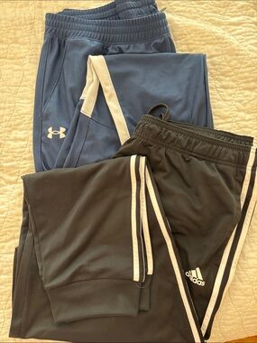 Two Pair Men’s Athletic Pants- adidas and under armour